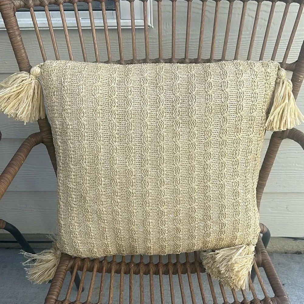 Opalhouse Natural Outdoor Accent Pillow 16”x16”